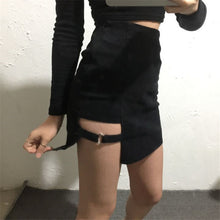 Woherb Hot  Fashion  Korean Darkness Style Women Pencil Skirts Metal Buckle Skirt Female Sexy Mini Skirt Retro 72736 GS