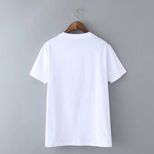 Woherb New  Fashion Dendritic Embroidery T Shirts O-Neck Short Sleeves t-shirt Female t shirt Women Tops Tee Plus Size 72765 GS
