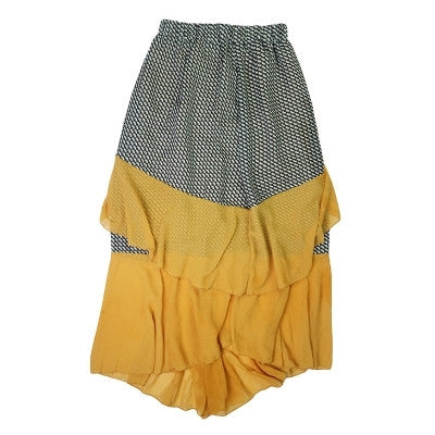 Woherb New  Fashion Korean Chiffon Skirt Patchwork Mermaid Ruffles Skirts Woman Slim High Waist Skirt Casual 72742 GS