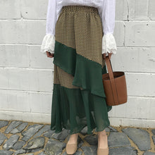 Woherb New  Fashion Korean Chiffon Skirt Patchwork Mermaid Ruffles Skirts Woman Slim High Waist Skirt Casual 72742 GS