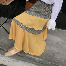 Woherb New  Fashion Korean Chiffon Skirt Patchwork Mermaid Ruffles Skirts Woman Slim High Waist Skirt Casual 72742 GS