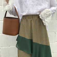 Woherb New  Fashion Korean Chiffon Skirt Patchwork Mermaid Ruffles Skirts Woman Slim High Waist Skirt Casual 72742 GS