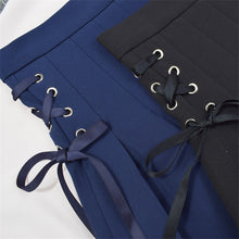Woherb New  Fashion Pleated Skirt Short Mini Skirts Woman Sexy High Waist Pure Color Bow Tie Skirt Pants Student Style 72737 GS