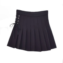 Woherb New  Fashion Pleated Skirt Short Mini Skirts Woman Sexy High Waist Pure Color Bow Tie Skirt Pants Student Style 72737 GS
