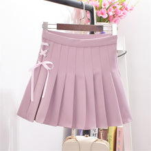 Woherb New  Fashion Pleated Skirt Short Mini Skirts Woman Sexy High Waist Pure Color Bow Tie Skirt Pants Student Style 72737 GS