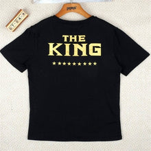 Woherb New  Fashion The King His Queen Letter Print T Shirts Summer Short Sleeve T-shirts Women Men t shirt Plus Size Tops GS