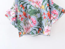 Woherb Summer Spring Bohemia Style Print Blouses New  Fashion Blue Striped Blouse Ladies Blusas Women Tops Plus Size 72759 GS