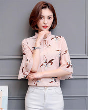 Woman Large Size Blouses  Summer Sexy V-collar Tops Batwing Sleeves Flowers Printing Shirt Female Tops Shirt Clothing 33063 GS