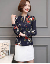 Woman Tops Shirt  Fashion Stand Collar Blouses Floral Short Sleeves Shirt Loose Famale Plus Size Tops Shirt 33060 GS