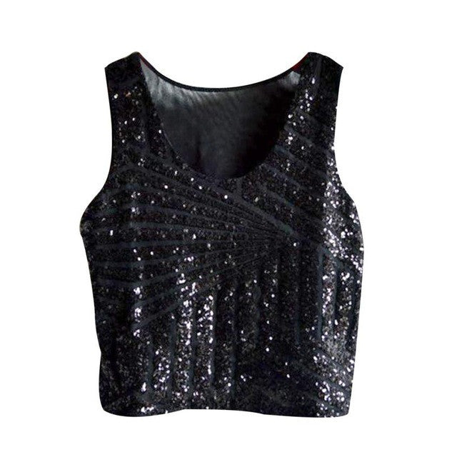 Women Blouses   blouse Sequins Solid Sleeveless Women Shirt Tops Blouses For Ladies ropa mujer,camisas femenina GS