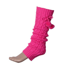 Women Bowknot Boot Cuffs Warmer Chuzzle Knit Leg Sockings  warm Leg Warmer over the knee Plush Ball Socks GS