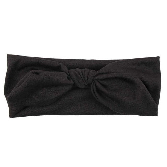 Women Bowknot Elastic Bow Hairband Turban Knotted Rabbit Hair Band Headband For Women &03 GS