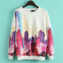 Women Knit Sweater Long Sleeve O-neck Pullover Coat Personality Print Sweaters  Fall Winter Top High Quality Knitwear 31878 GS