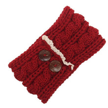 Women Knitting Double Button Headband For  Twist Crochet Keep Warm Hairband Head Wrap For Women Female Hair Accessories GS