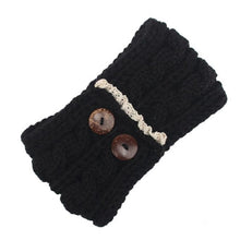 Women Knitting Double Button Headband For  Twist Crochet Keep Warm Hairband Head Wrap For Women Female Hair Accessories GS