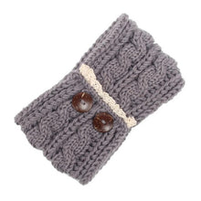 Women Knitting Double Button Headband For  Twist Crochet Keep Warm Hairband Head Wrap For Women Female Hair Accessories GS