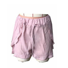 Women Ladies Lotus Leaf  Casual Shorts Women  High Waist Elastic Waist Short Pants For Women Beach Wear Bottoms #63 GS