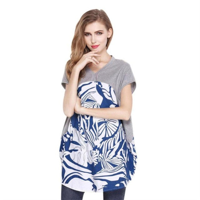 Women Plus Size XL-5XL Loose Batwing Short Sleeve Sexy Casual Loose Ladies Tee Tops V-Neck  T-shirt Women T Shirt #421 GS