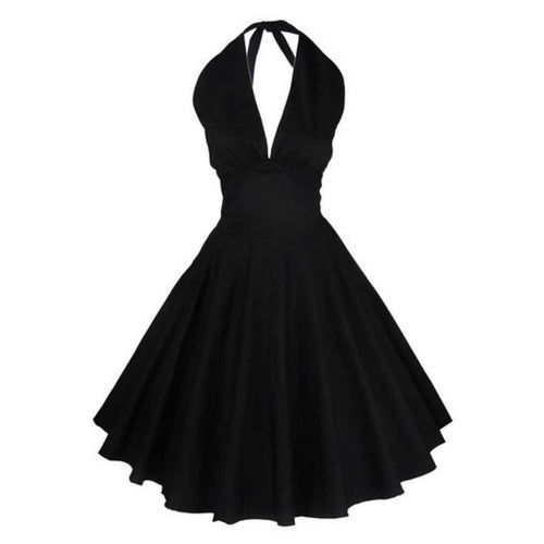 Women Sexy Dress Sleeveless Retro party evening elegant Black Dress womens  dresses   robe de soiree courte GS