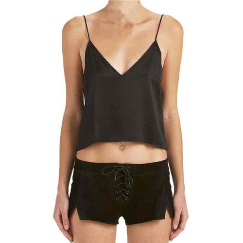 Women Tops   Sling Sexy V Neck Backless Sleeveless Tank Top For Women Cropped Feminina Ladies Camisole Femme #43 GS