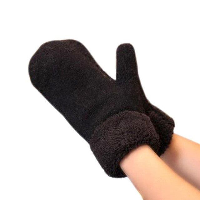 Women  Solid Mitten Thick Warm  mittens women gloves soft Cony Hair China lady gloves  EY Guanti invernali GS