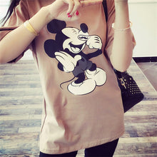 plus size  new women t shirt cartoon printed short-sleeved T-shirt female loose cotton shirt fashion casual tops 31067 GS