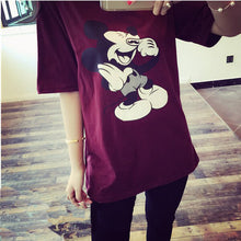 plus size  new women t shirt cartoon printed short-sleeved T-shirt female loose cotton shirt fashion casual tops 31067 GS