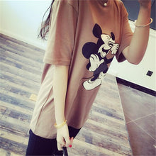 plus size  new women t shirt cartoon printed short-sleeved T-shirt female loose cotton shirt fashion casual tops 31067 GS