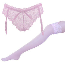 sexy lingerie Women Sexy Elasticity Lace Silk Garters Belts + 1PC Stockings Suspender Unnderwear Panties Garters Belt #23 GS